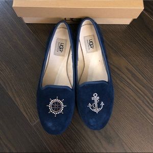 UGG Sea Glisten Navy w Swarovski Elements Size 7